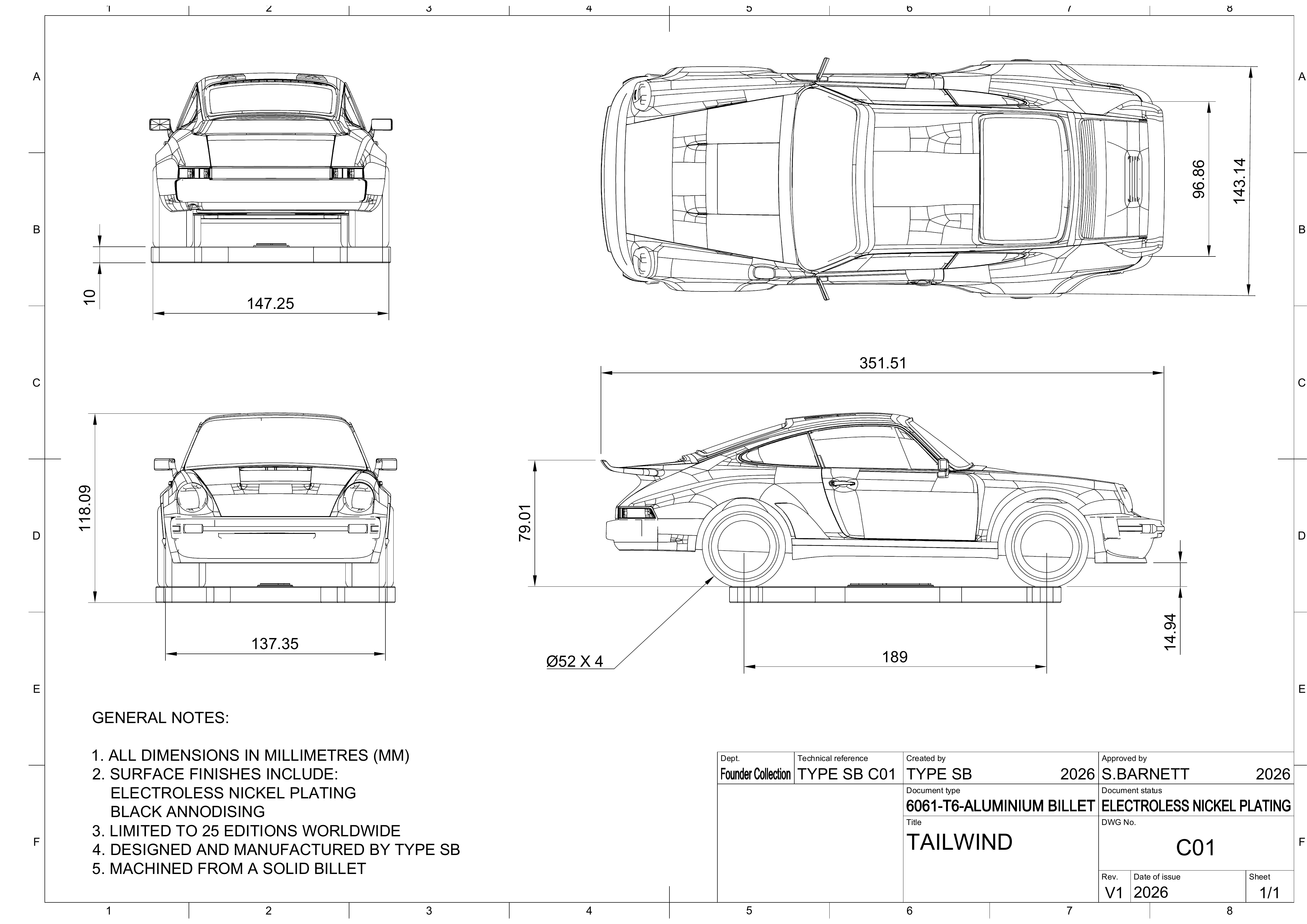 C01 Tailwind — engineering drawing